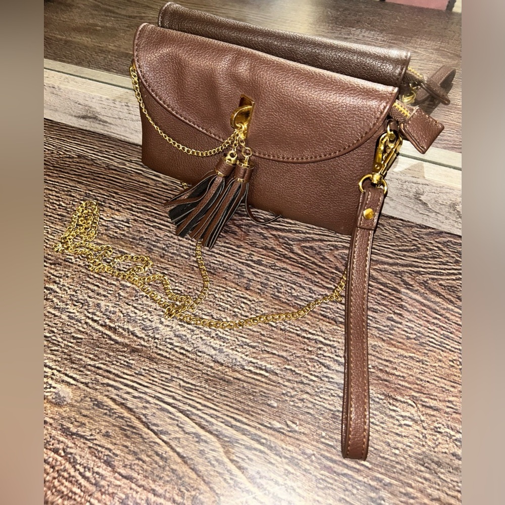 Charming Charlie Gold Chain Satchel